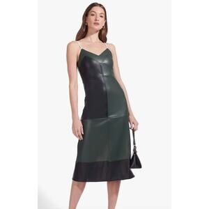 nwt staud ladders dress vegan leather size XL